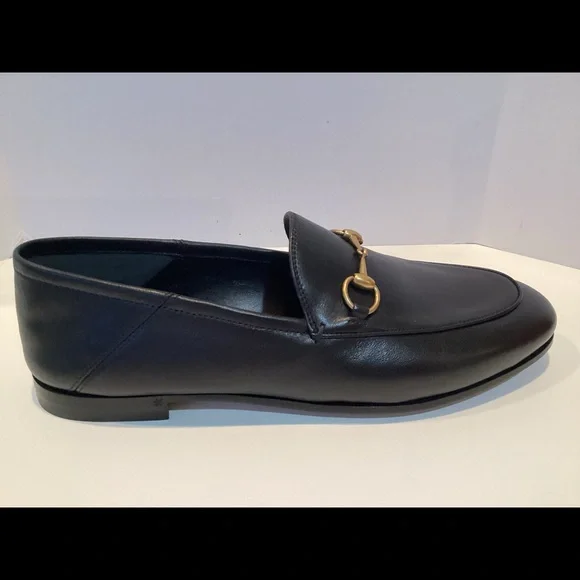 GUCCI BRIXTON LEATHER HORSEBIT LOAFERS WITH BOX - Picture 12 of 13